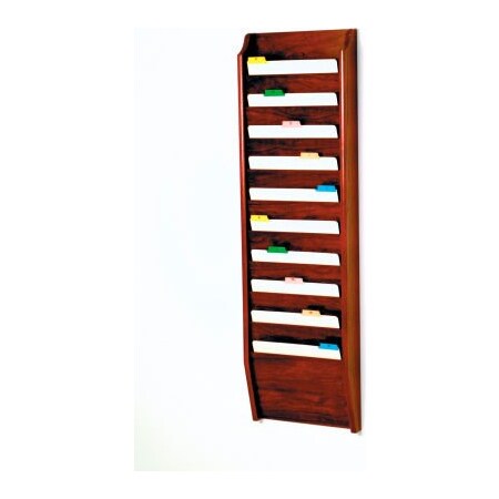 Wooden Mallet 10 Pocket Chart Holder - Mahogany CH14-10MH